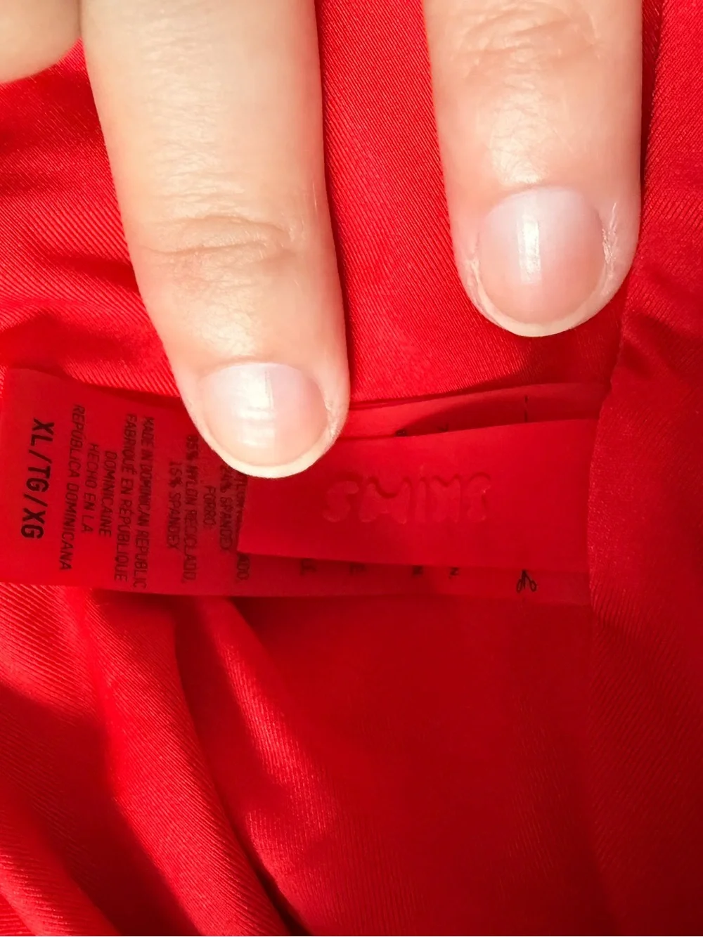 Skims Red Zip-Front One-Piece Swimsuit XL